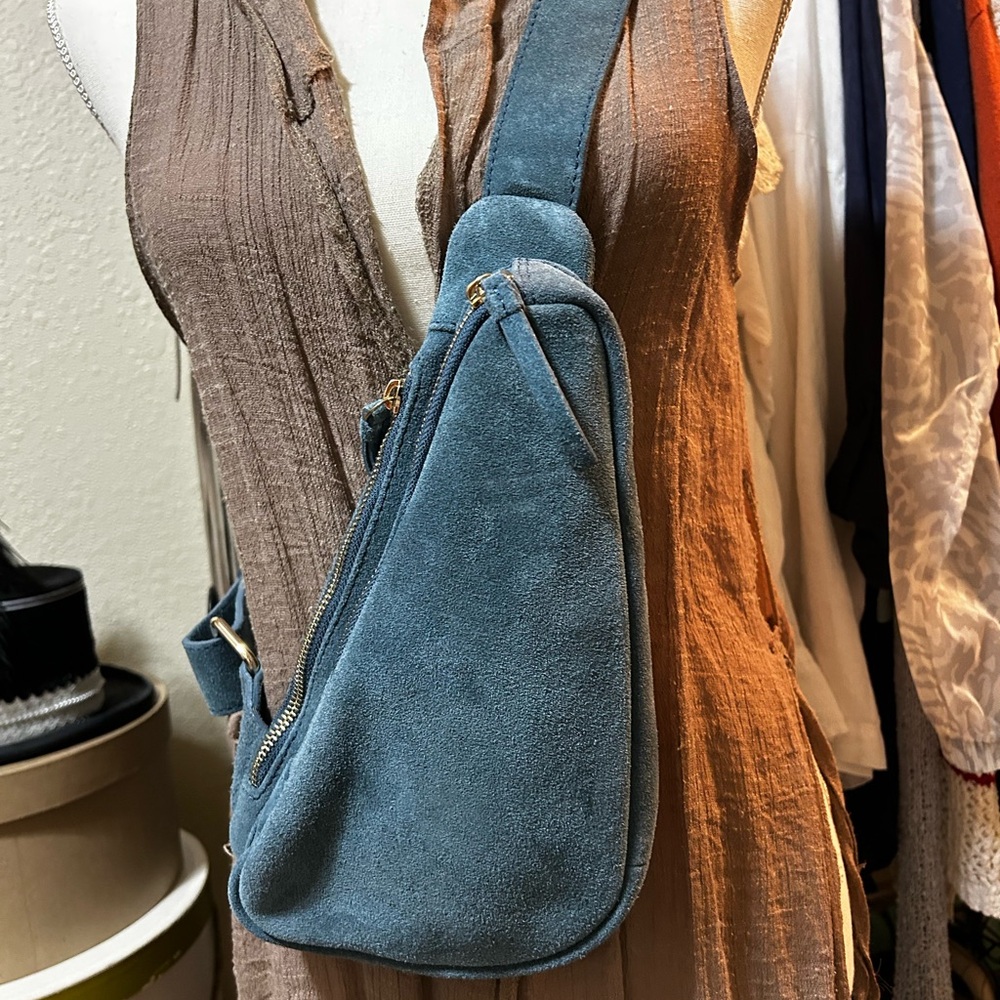 Blue Suede Women's Bag